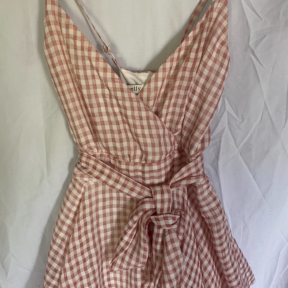 Pink Checkered Romper